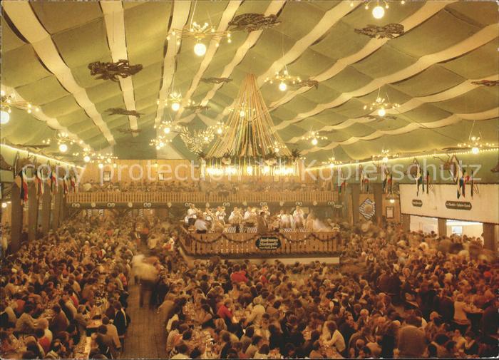 Muenchen Bayern Oktoberfest Armbrustschuetzenzelt Wiesen Innenansicht