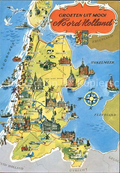 Utrecht Panoramakarte Flevoland Ijsselmeer Helder