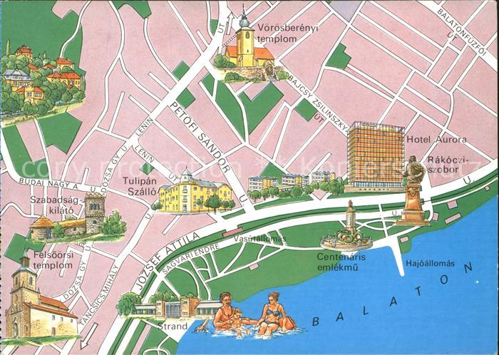 Balaton Plattensee Hotel Aurora Voeroesberenyi templom Szabadsag kilato