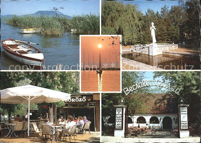 Boglarlelle Balatonlelle Becsali Csarda Boot Brunnen Cafe
