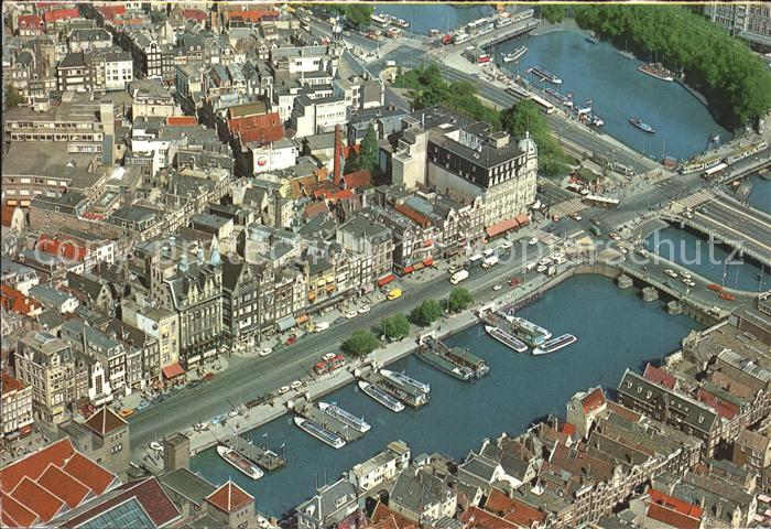 Amsterdam Niederlande Fliegeraufnahme Damrak Prins Hendrikkade
