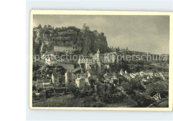 Rocamadour face pris rive oppposee Rive gauche Alz
