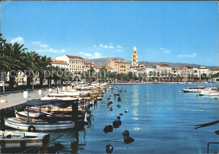 Split Spalato Hafen Boote Promenade
