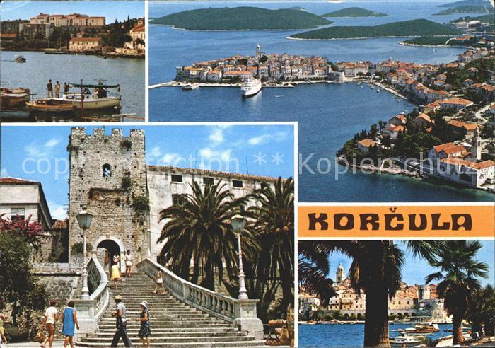 Korcula Fliegeraufnahme Turm Treppe