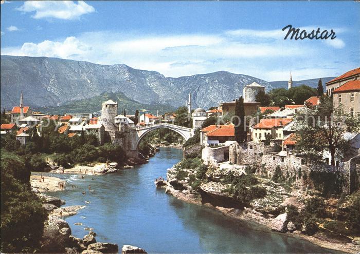 Mostar Moctap alte Steinbruecke