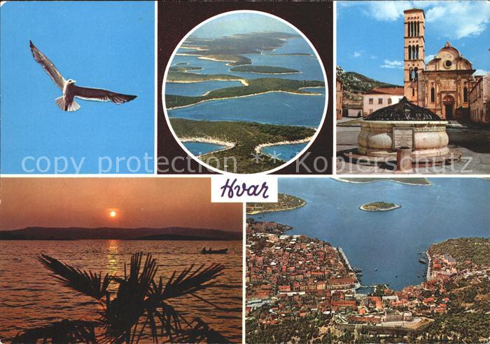 Hvar Fliegeraufnahme Inseln Kirchenpartie