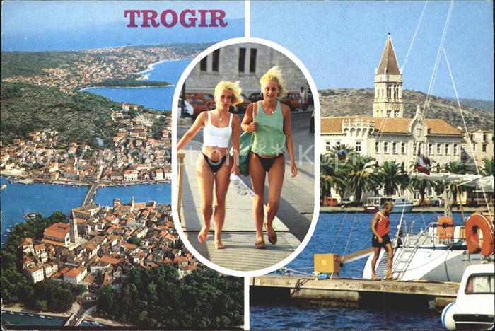 Trogir Trau Fliegeraufnahme Hafen