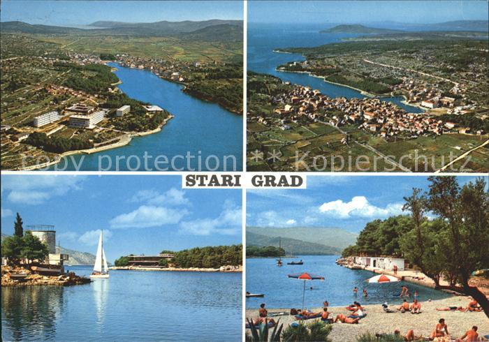 Starigrad Fliegeraufnahme und Strand