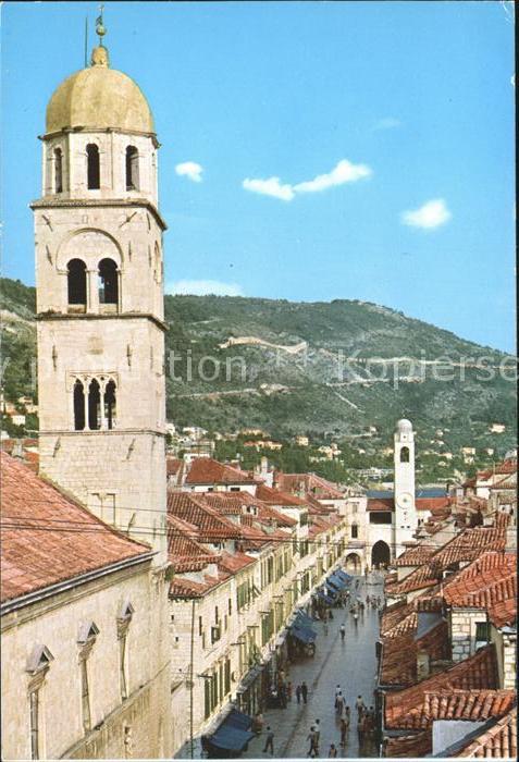 Dubrovnik Ragusa Stradun Kirchenpartie