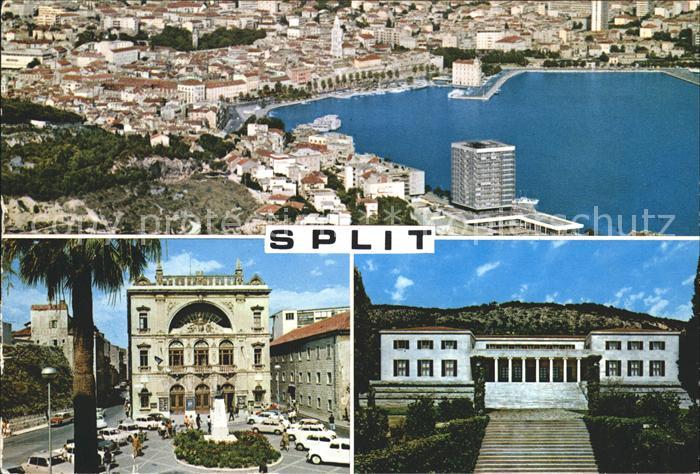 Split Spalato Fliegeraufnahme Hafen