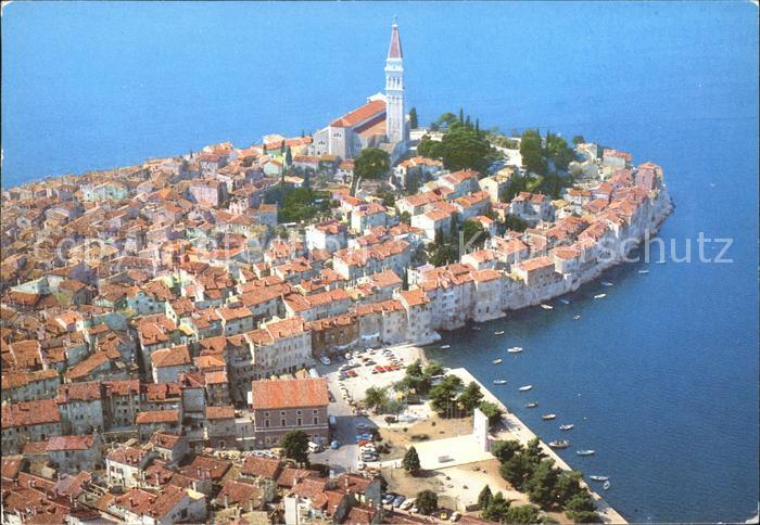 Rovinj Istrien Fliegeraufnahme Altstadt