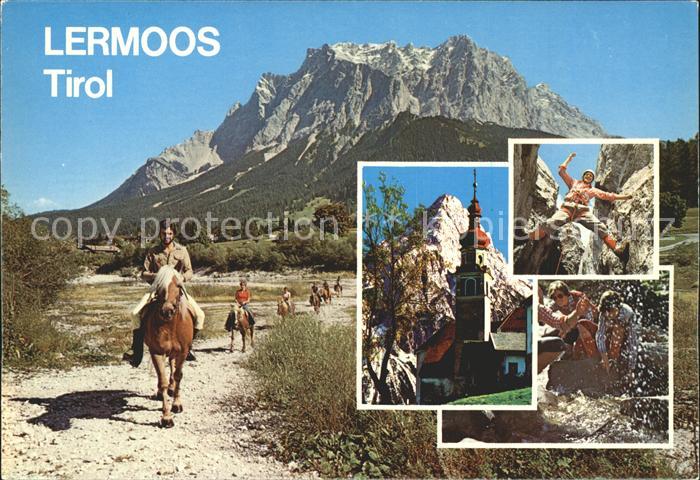 Lermoos Tirol Wettersteinmassiv Zugspitze Pferde Kirche