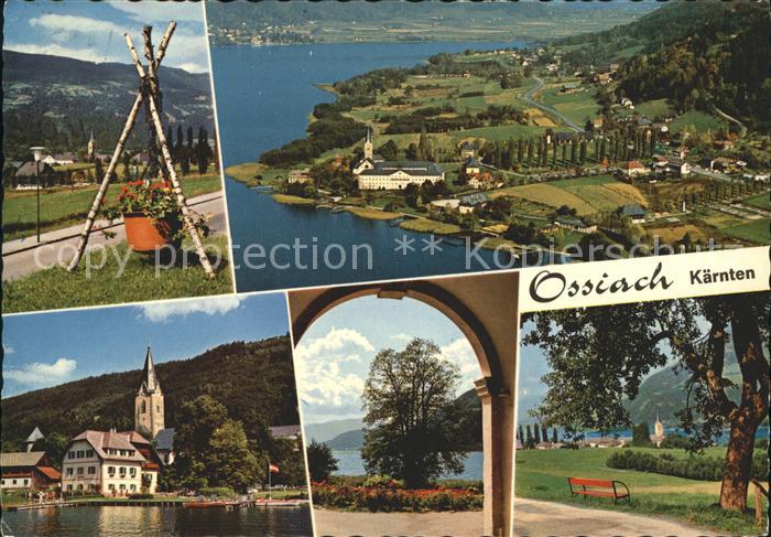 Ossiach Kirche Fliegeraufnahme Wald