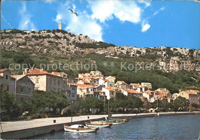 Baska Otok Krk Teilansicht Moewe Boote