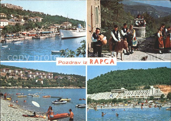 Rabac Kroatien Rapca Trachten Esel Strand Dampfer