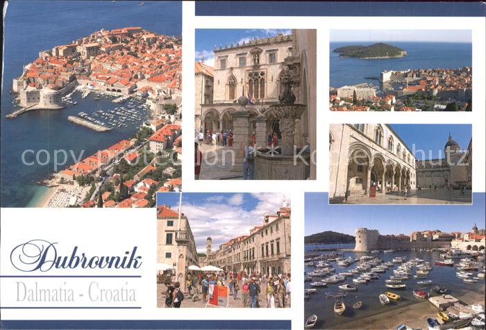 Dubrovnik Ragusa Dalmatia Brunnen Hafen Boote