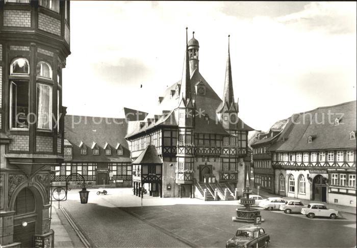 Wernigerode Harz Marktplatz mit Rathaus Hotel Gothisches Haus