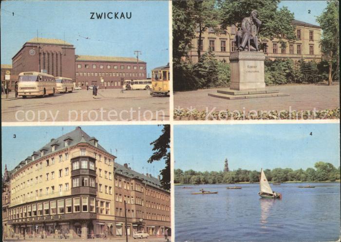 Zwickau Sachsen Hauptbahnhof Robert Schumann Denkmal