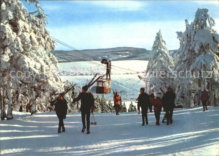 Oberwiesenthal Erzgebirge Seilbahn Winterlandschaft