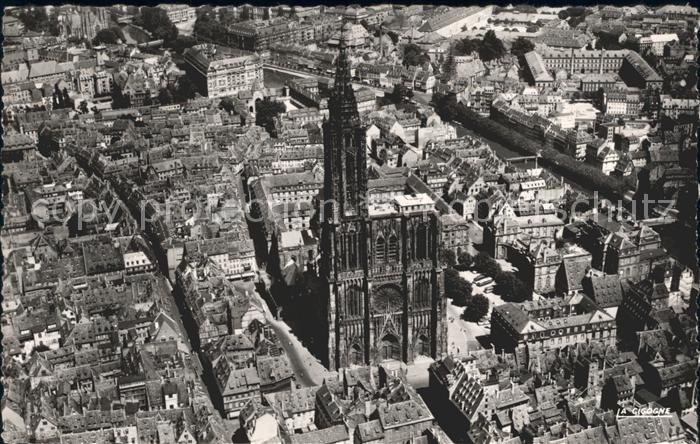 Strassburg Elsass La Cathedrale Fliegeraufnahme
