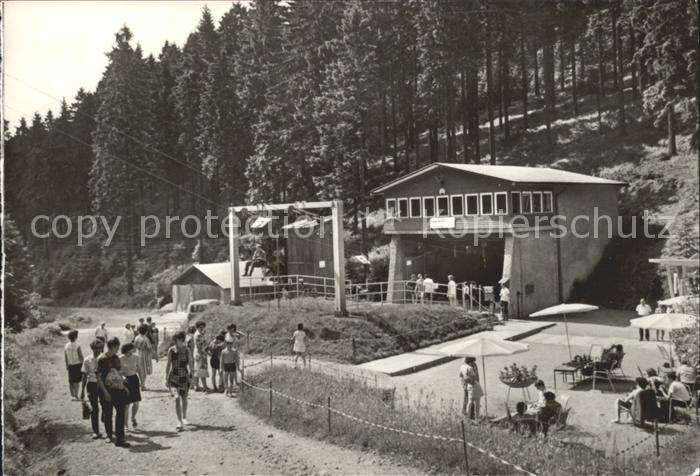 Oberhof Thueringen Sessellift Station an der Rensteigschanze im Kanzlersgrund