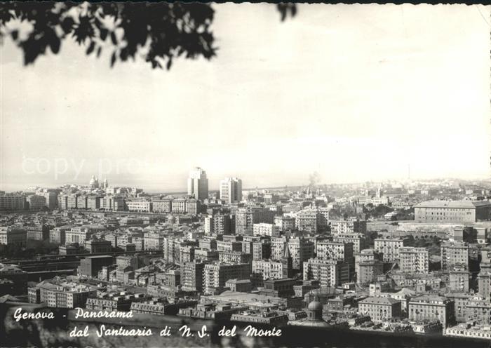 Genova Genua Liguria Panorama dal Santuario di NS del Monte