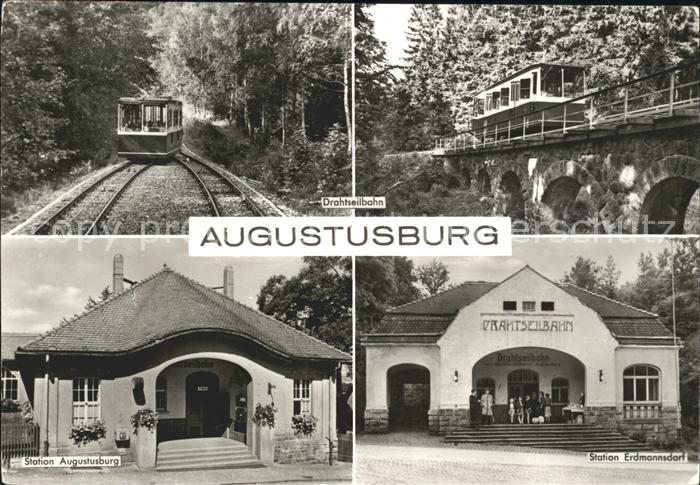 Augustusburg Drahtseilbahn Bruecke Station Augustusburg und Erdmannsdorf
