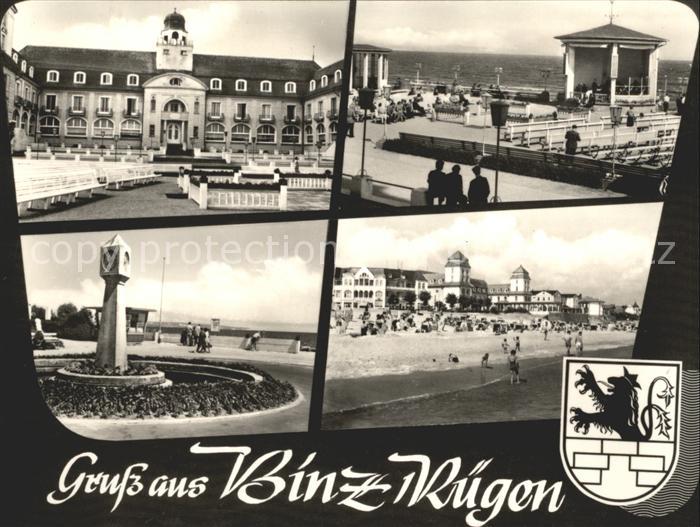 Binz Ruegen Schloss Musikpavillon Blumenbeet Strandpartie