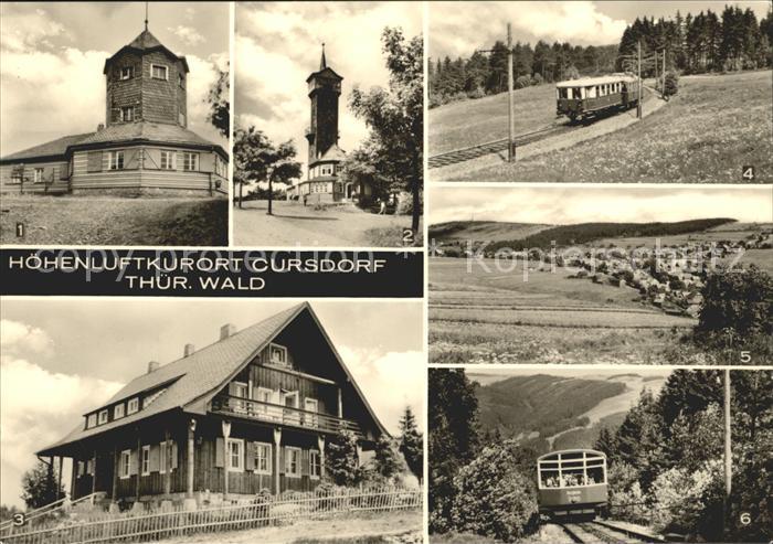 Cursdorf Aussichtsturm und Gaststaette Froebelturm Betriebsferienheim Albin Ruec