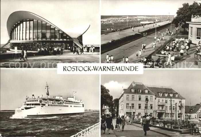 Warnemuende Ostseebad Gaststaette Teepott Strandpromenade Faehrschiff Warnemuend
