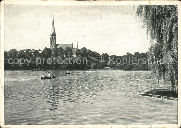 CHEMNITZ Sachsen Schlossteich Kirche Bootspartie