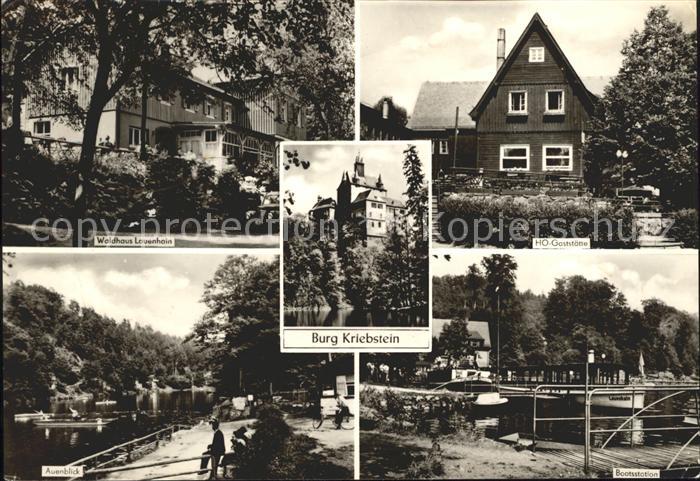 Waldheim Sachsen Waldhaus Lauenhain HO Gaststaette Auenblick Burg Kriebstein Boo