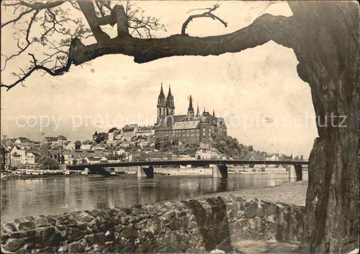 Meissen Elbe Sachsen Stadtansicht Bruecke Kirche