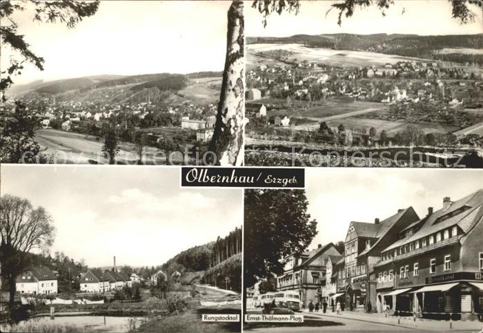 Olbernhau Erzgebirge Panorama Rungstocktal Ernst Thaelmann Platz