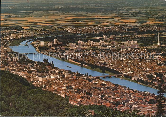 Heidelberg Neckar Klinikum mit Stadtteil Wieblingen Fliegeraufnahme