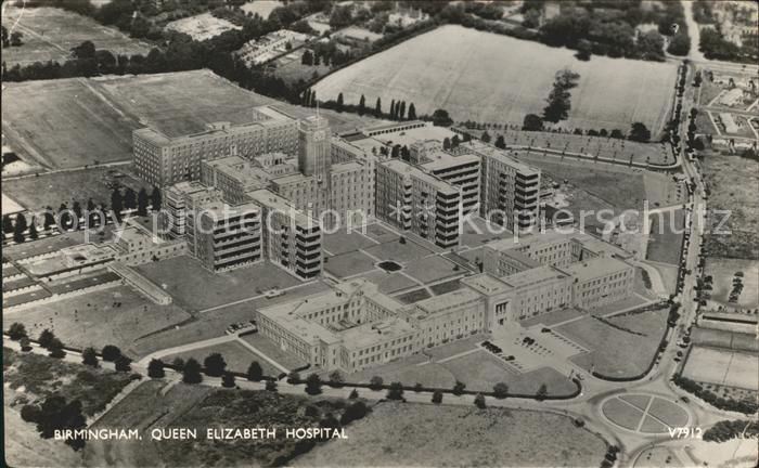 Birmingham Queen Elizabeth Hospital aerial view