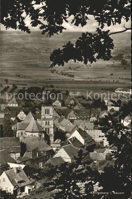 Koenigsberg Bayern Ortsansicht mit Kirche Luftkurort