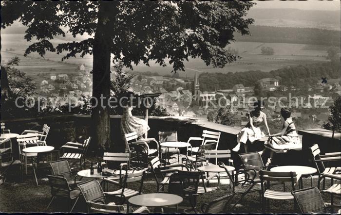 Bad Driburg Blick von der Iburg Restaurant Terrasse Aussichtspunkt