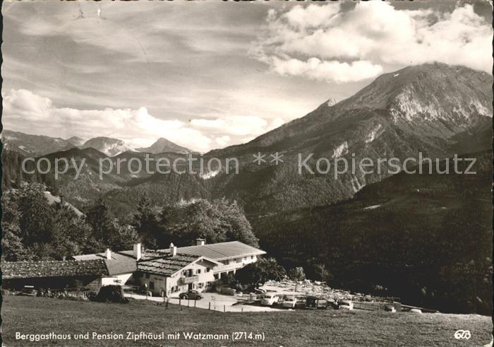 Ramsau Berchtesgaden Berggasthaus und Pension Zipfhaeusl mit Watzmann