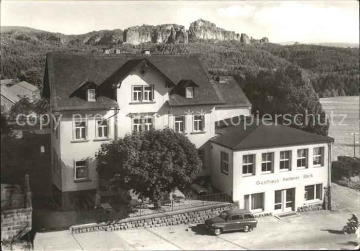 Altendorf Lichtenhain Gasthaus Heiterer Blick mit Schrammsteinen
