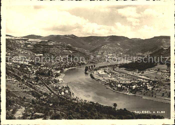 Salesel Tschechien an der Elbe Panorama