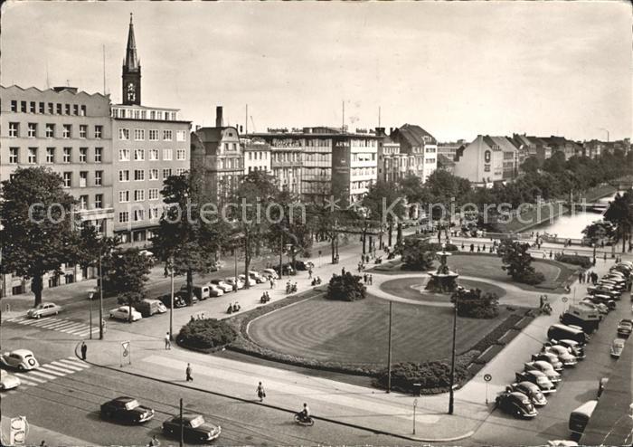 DuessELDORF  CITY Corneliusplatz mit Koenigsallee