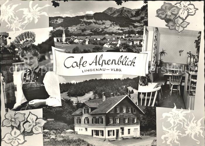 Lingenau Vorarlberg Cafe Alpenblick Panorama Trachten