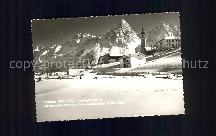 Lermoos Tirol Winterpanorama mit Thayakopf Sonnenspitze Wampeterschrofen Mieming