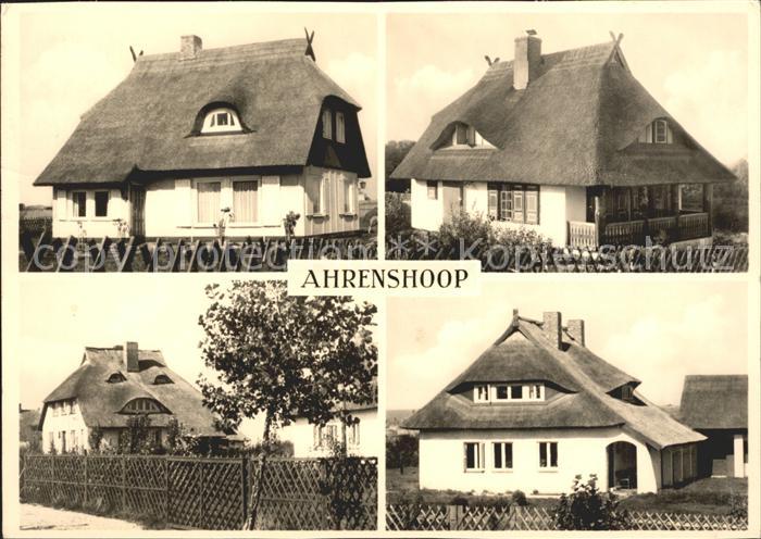 Ahrenshoop Ostseebad Rohrdach Haeuser am Hohen Ufer Ostseebad