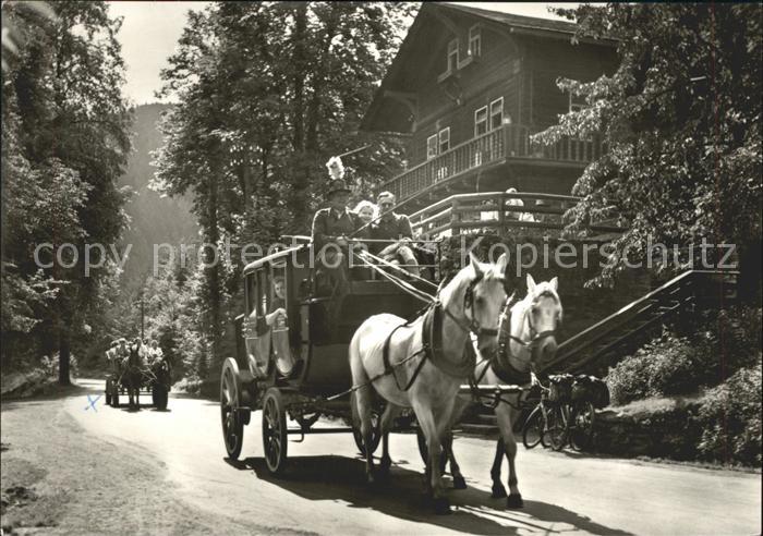 Schwarzatal Postkutsche im Schwarzatal HO Gaststaette Schweizerhaus