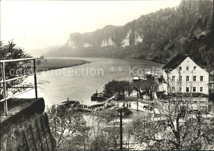 Rathen Saechsische Schweiz Kurort an der Elbe Elbsandsteingebirge