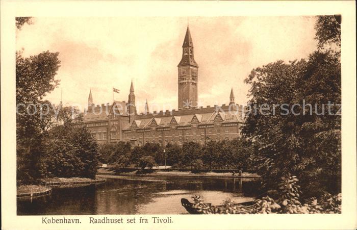 Kobenhavn Raadhuset set fra Tivoli