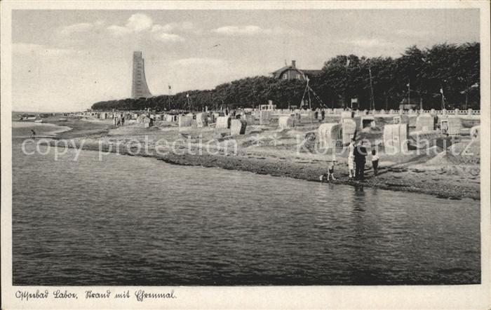 Laboe Ostseebad Strand mit Ehrenmal NZ3