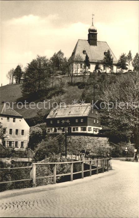 Olbernhau Erzgebirge OT Oberneuschoenberg Dorfpartie